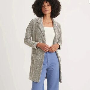 Marine Layer Birdseye Collared Cardigan Jacket M Coastal Grandma Lagenlook